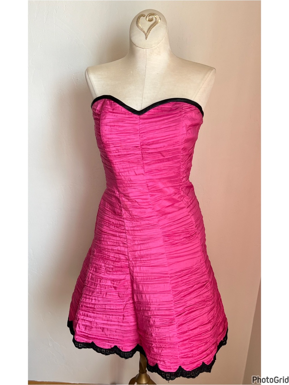 Jessica Mclintock For Gunne Sax Pink Tulle Vintage strapless Dress Size 5 prom